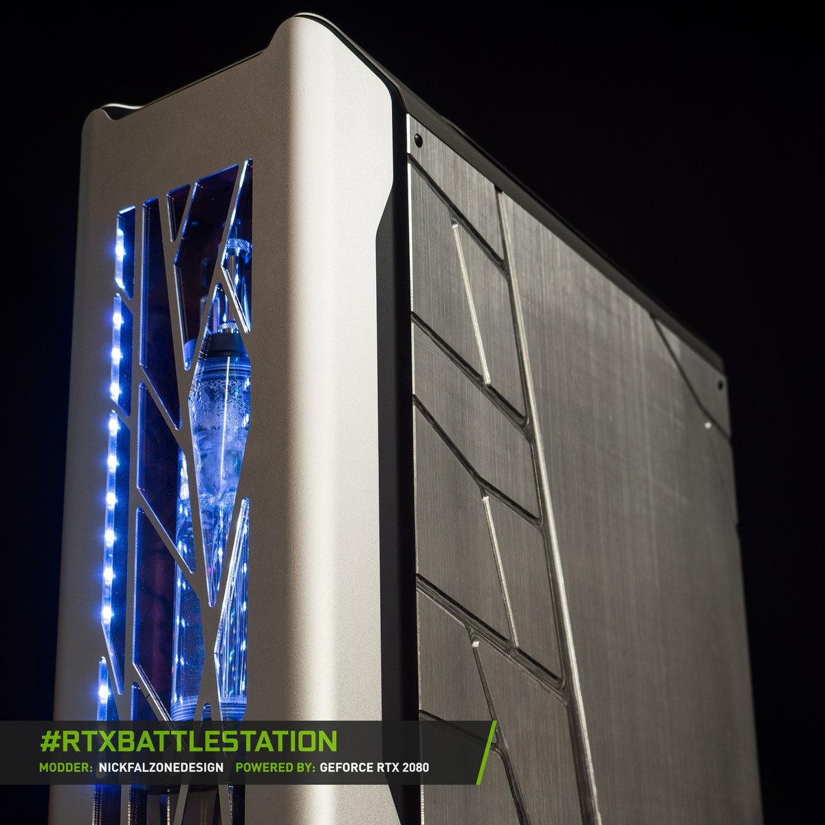 NVIDIAGeForce's tweet photo. Meet MORPHOSIS 🪵🌿

This #RTXBattlestation from /u/NickFalzoneDesign was inspired by the organic architecture of Zaha Hadid Architects. https://t.co/pNWDvAAWao