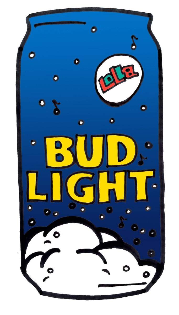 BumbleBob's tweet photo. @budlight A little musically foaming beer for the #LollaCanDesign #BudLightContest https://t.co/GFIiIk5Mok