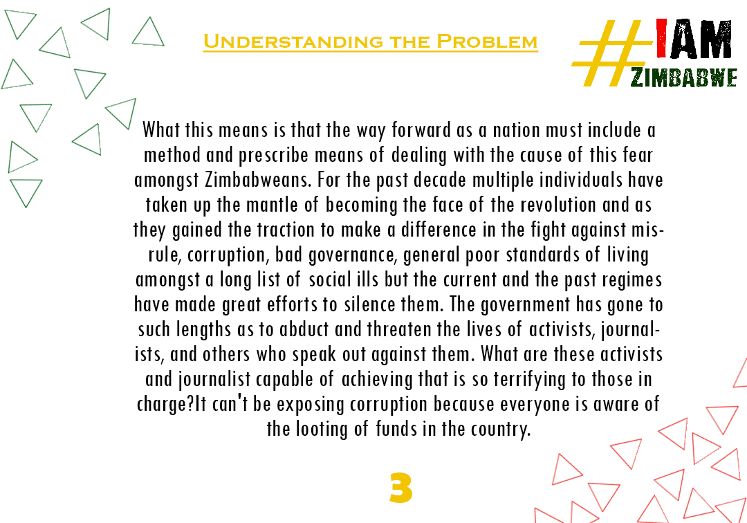 IIamZimbabwe's tweet photo. This is a 3 part analysis of protest culture in Zimbabwe. Here is the first part. Understanding the problem. #FreeZimbabwe #31JulyMovement #ZimbabweanLivesMatter #IamZimbabwe https://t.co/pi4hZ52CMr