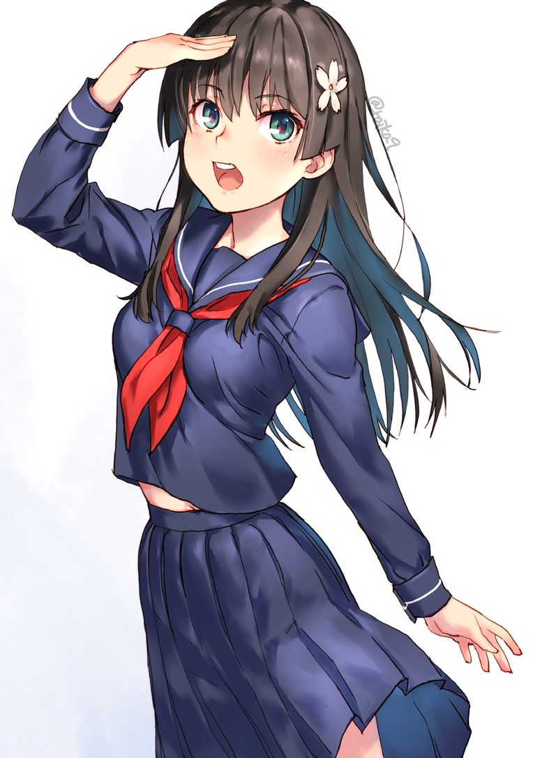 佐天涙子 「#Art_Train 
なるほど、引用RTで繋ぐのはこういうことでしょうかね?
」|raika9のイラスト