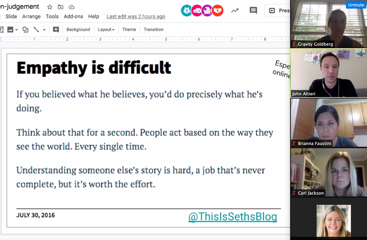 drgravityg's tweet photo. Learning about empathy in coaching and teaching from @jpaltieri at today's #coachingcoop via @SethGodinBlog https://t.co/jsByhbz7nj
