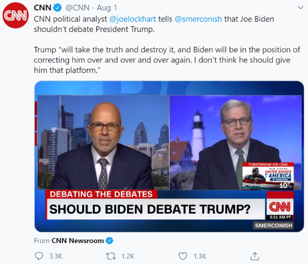 And last but not least, Joe Lockhart, a former Clinton spokesman who is now a CNN commentator. Speaking on CNN. The same CNN that now claims it’s all an “imaginary controversy” dreamed up by Republicans.What a joke. /Thread