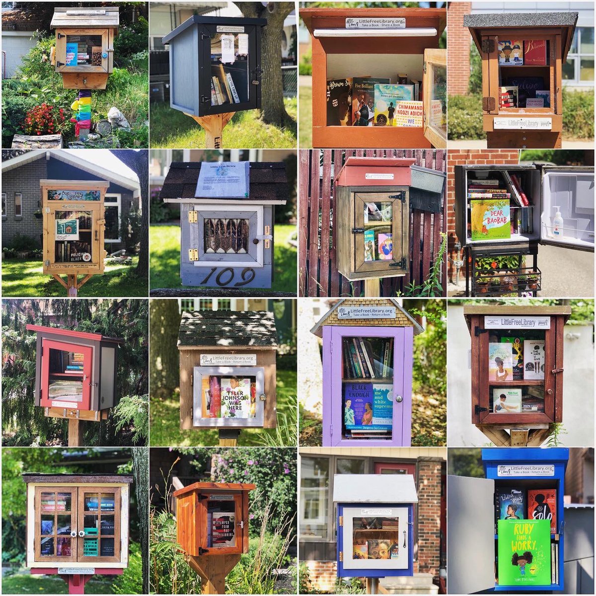 LFDLCanada's tweet photo. 43 Little Free Toronto Libraries filled with diverse books so far! 70’ish more to go... 🥰 We can do this! Also we need more books.😆 Our momentum is strong and so is our commitment and our community. We will meet our goal and keep on going and growing. Let’s go Canada! #lfdl https://t.co/NAwVDuHUpg