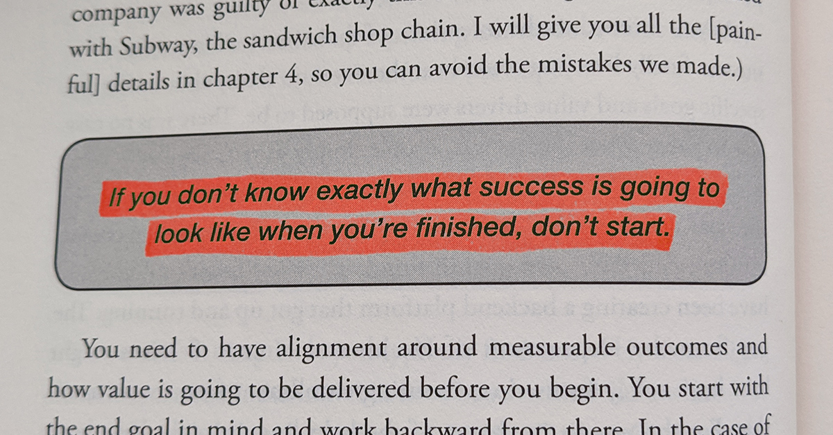 rbernshteyn's tweet photo. This was one of the more controversial lines in https://t.co/VHpxWQ6clk. Not everyone believes in visualizing, documenting, and then driving toward clear outcomes with customers. Some claim that a far more ever-changing approach has served them well… https://t.co/5VXLfpe7jz