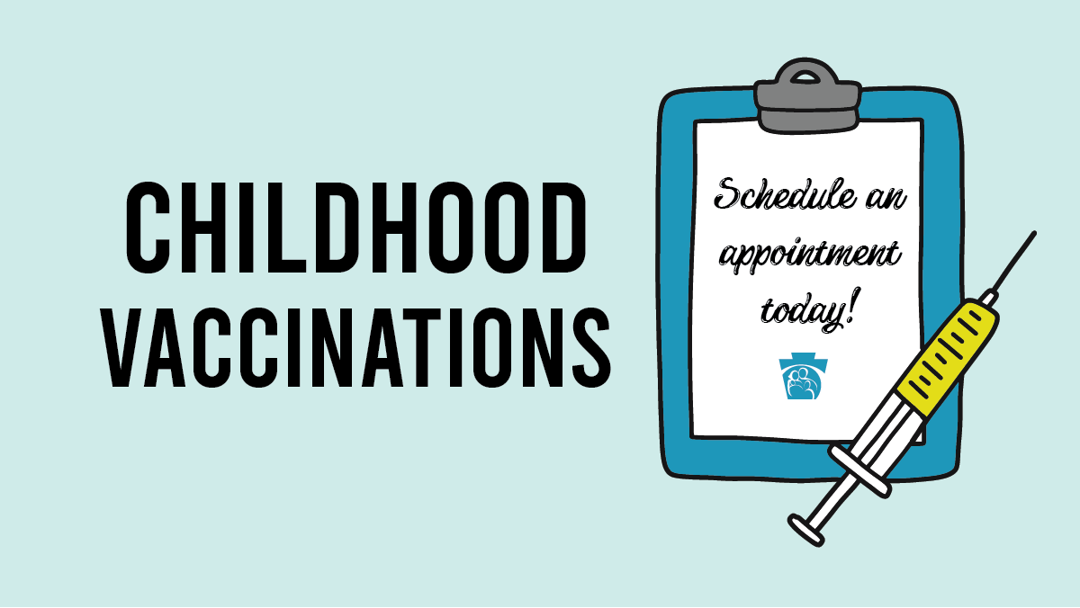 PAHumanServices's tweet photo. Because of the current health emergency, @PAHealthDept has temporarily suspended some requirements allowing families 60 days to get their children up to date on the required vaccinations. 

More info on child immunizations: https://t.co/bvOwvMIaHP https://t.co/2L7Obc0s5i