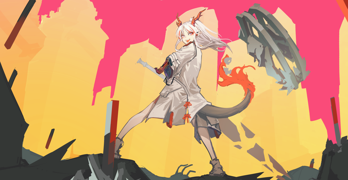 ニアン(アークナイツ) 「#アークナイツ 100日チャレンジ5日目 ニェン 」|fixro2nのイラスト