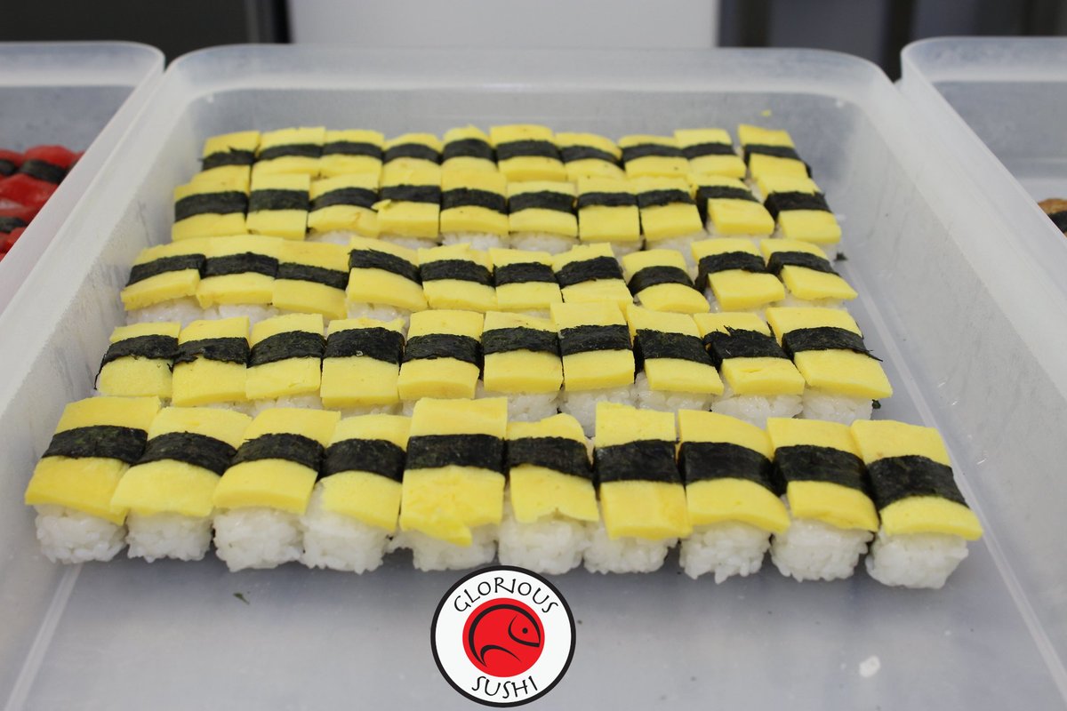glorious_sushi's tweet photo. #Tamago, which literally means โgrilled eggโ, (and is also called dashimaki) is essentially a Japanese omelet made by folding over the cooking egg many times, forming a series of thin layers. It is made by combining eggs, rice vinegar, and usually sugar #sushifacts #egg #irishbiz https://t.co/KrcXLGGq7r