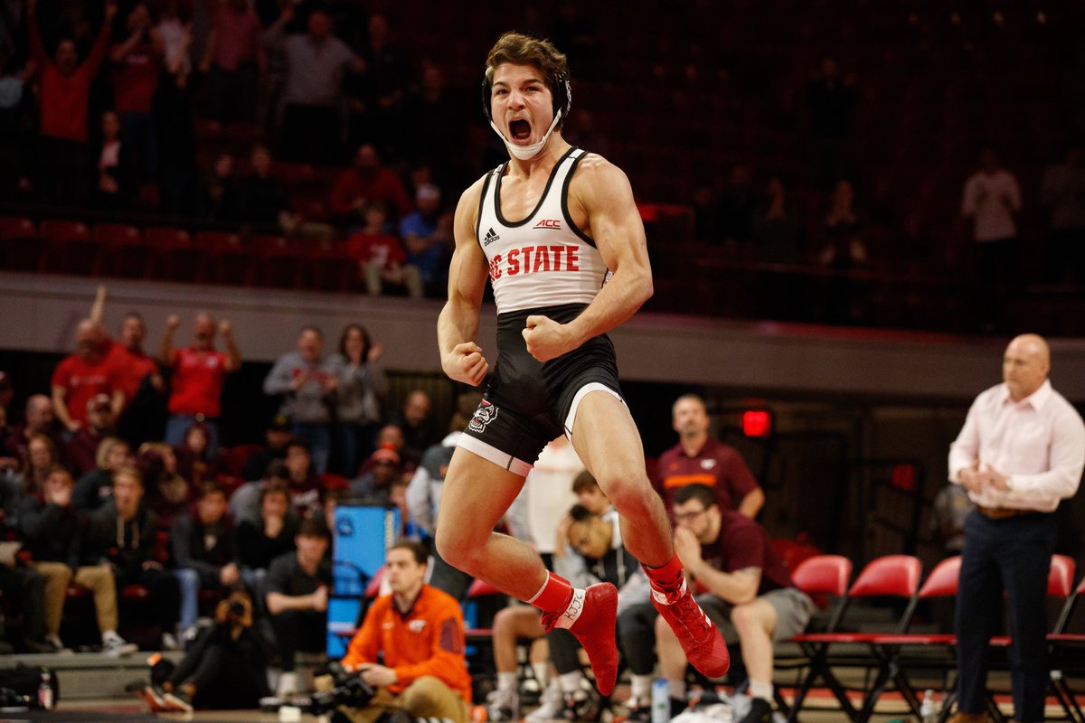 PackWrestle's tweet photo. Tune into @accnetwork today at 3:00 PM, as they replay our exciting home win over Virginia Tech from this past season! https://t.co/3qoLA72j06