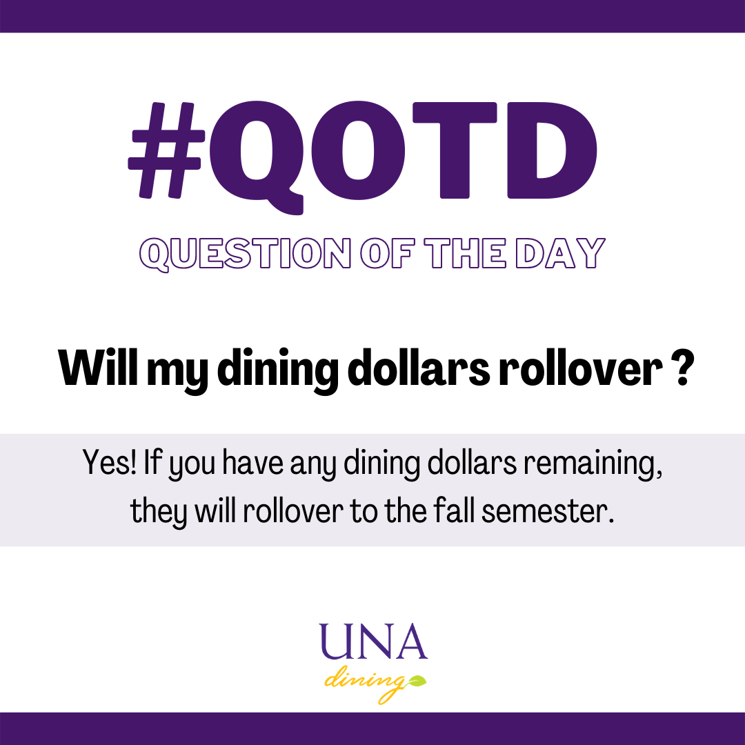 UNA_Dining's tweet photo. #QOTD #UNADining https://t.co/NUSiGSWcCJ