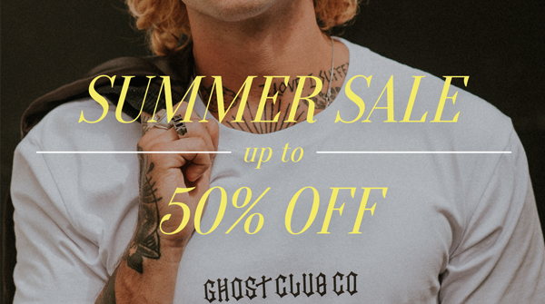 Save up to 50% in the Summer Sale ☀️

+ FREE worldwide delivery on all orders over £50

ghostclub.co

#streetwearstore