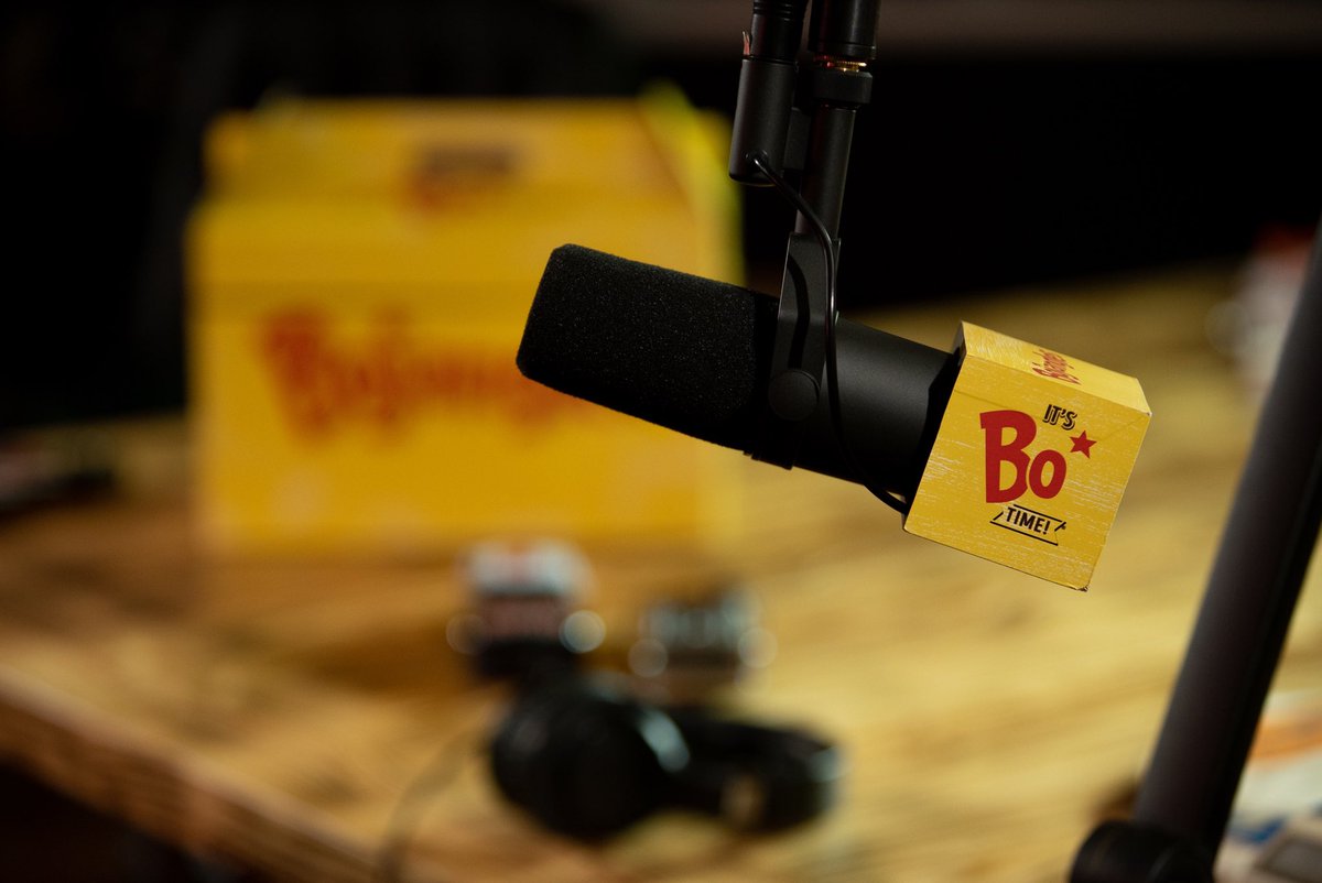 DaleJr's tweet photo. Can’t be the official Voice of Bo Time with just any old mic.

#ItsBoTime #partner https://t.co/GS1fOv3jZn