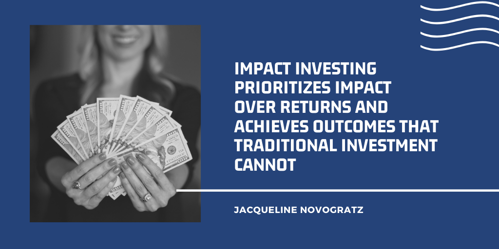 ImpactIndex_org's tweet photo. Impact investing has become a broad umbrella that includes all investing with a focus on both financial return and social impact, but impac investing at its best prioritizes impact over returns and achieves outcomes traditional investment cannot. https://t.co/2VqlEkMPAO