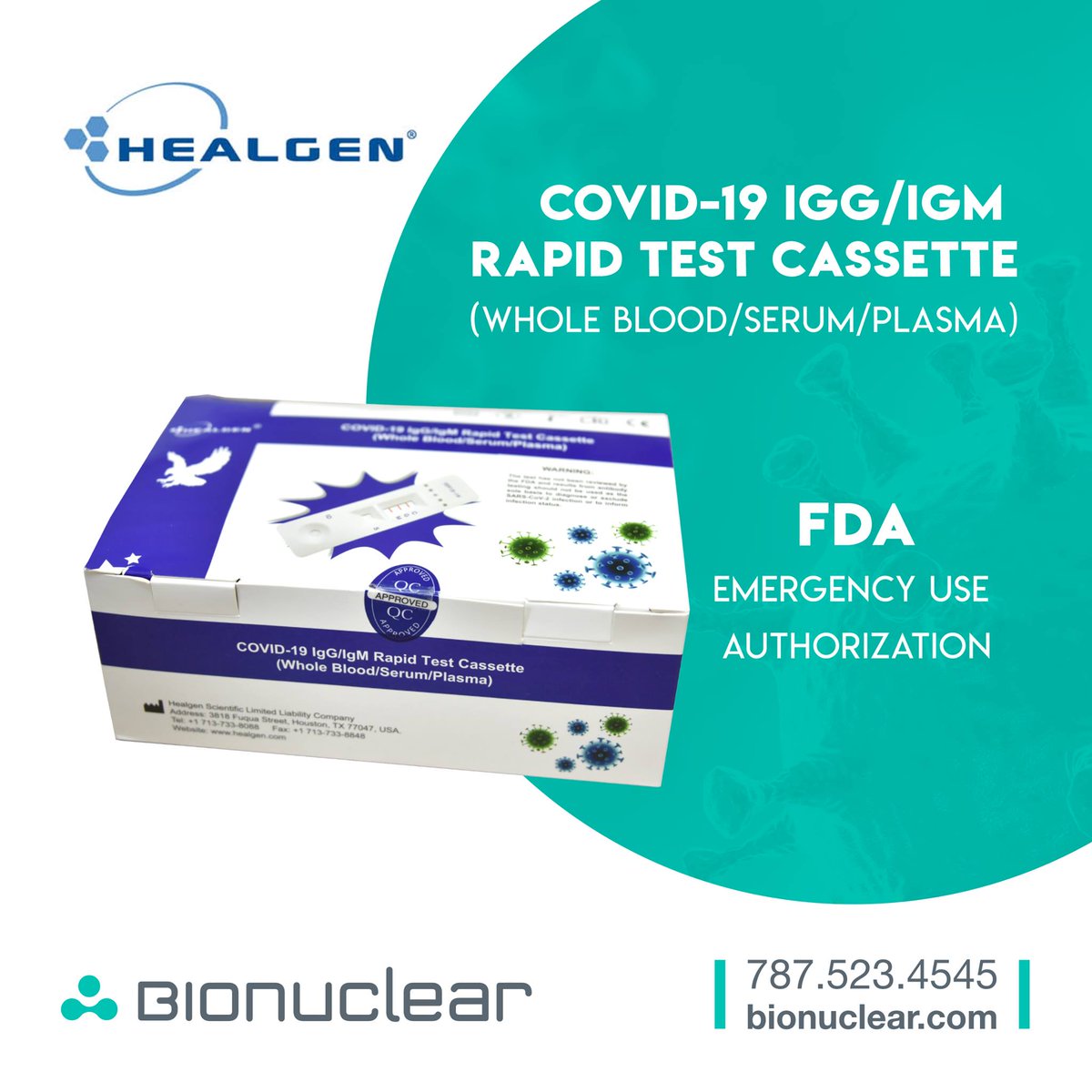 bionuclearpr's tweet photo. Available for immediate delivery!

Healgen COVID-19 IgG/IgM Rapid Test Cassette (Whole Blood/Serum/Plasma)

At this time is the only FDA EUA serology rapid test kit available in Puerto Rico.

Contact us at:

787-523-4545 | https://t.co/BLeYlK7YOp https://t.co/XZF0EIJBVc