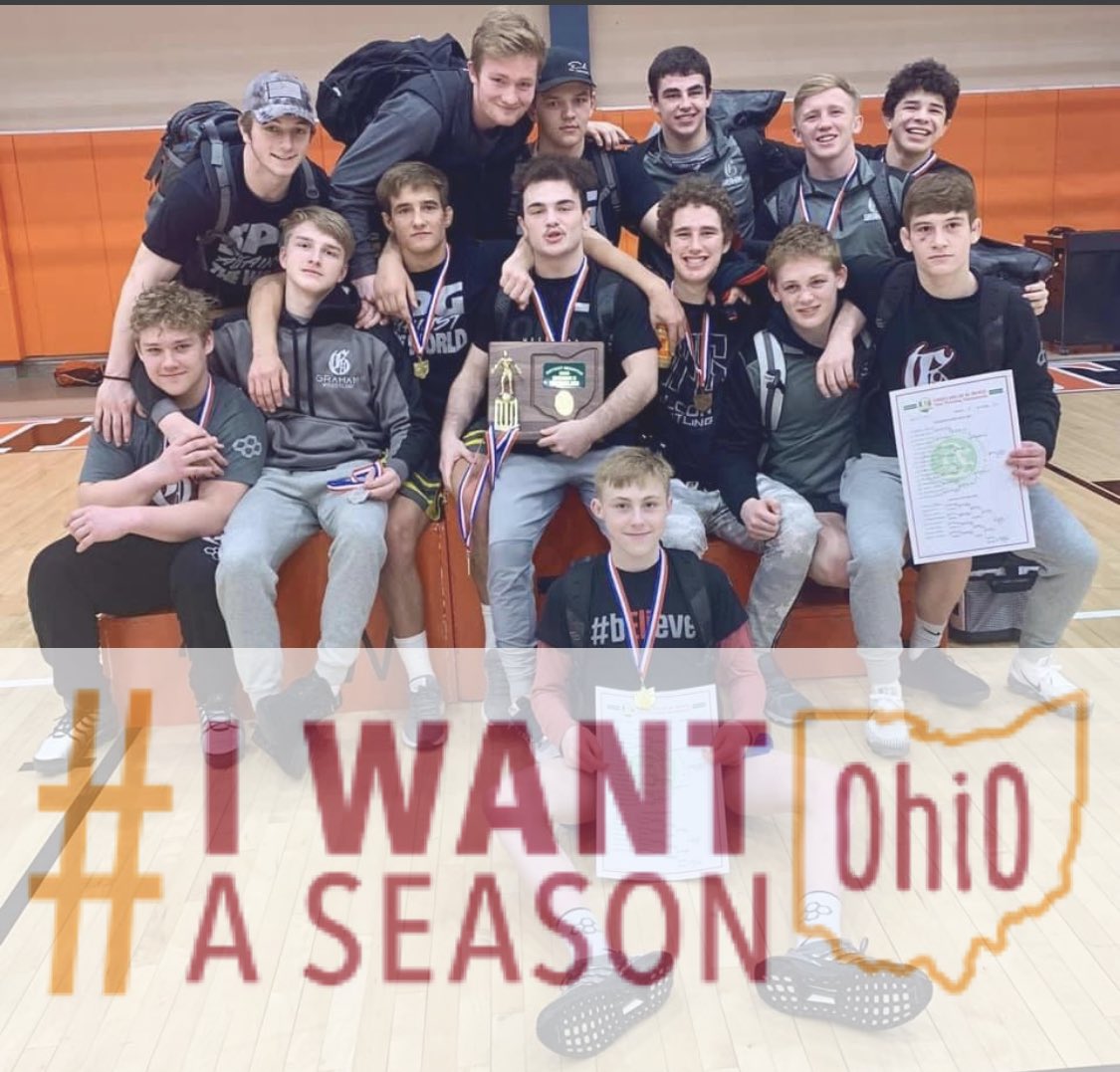 DeanneMoore1987's tweet photo. #IWantASeason @GovMikeDeWine @LtGovHusted @OHSAASports @GrahamWrestling #20straight 🤼‍♂️🏆 https://t.co/t6ctsdjcyY
