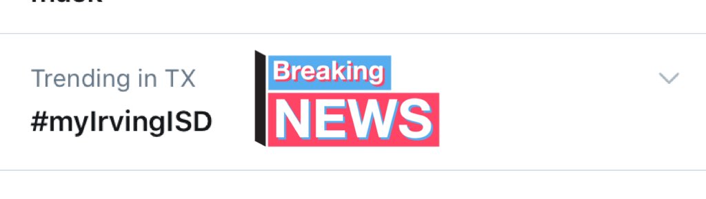 IrvingISD's tweet photo. We’re #trending in Texas! How cool?! #myIrvingISD 🤩💥 https://t.co/FI7qLPRpBM
