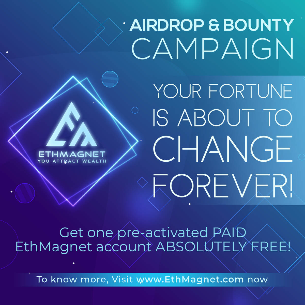 Do you believe in DESTINY?

OR

Do you prefer BUILDING YOUR OWN!?

This is your chance, don't miss it!

EthMagnet.com

#EthMagnet #ARevolutionIsComing