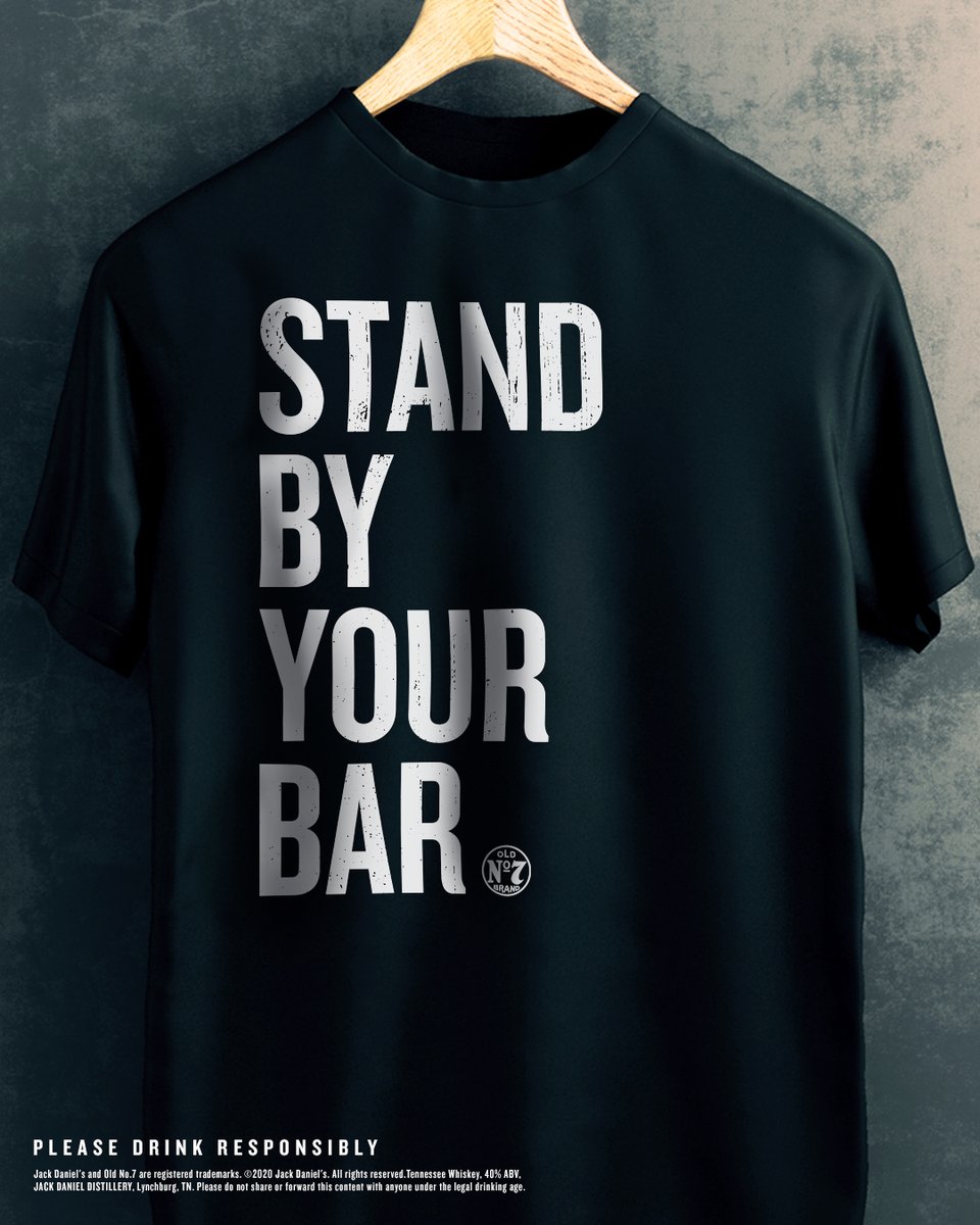 JackDaniels_US's tweet photo. Join Jack in leaving a tip that means the world to the men &amp; women behind the bar. Hit the link below to rep your hometown with your own custom Stand By Your Bar t-shirt. Net proceeds will benefit the USBG National Charity Foundation. https://t.co/PvNpWLgqWG
#jackdaniels https://t.co/tDj1OFnRsI