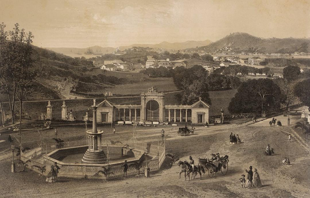 AcervoImperial's tweet photo. Quinta da Boa Vista, litografia de Victor Frond, 1861 https://t.co/oMlljMe6FC
