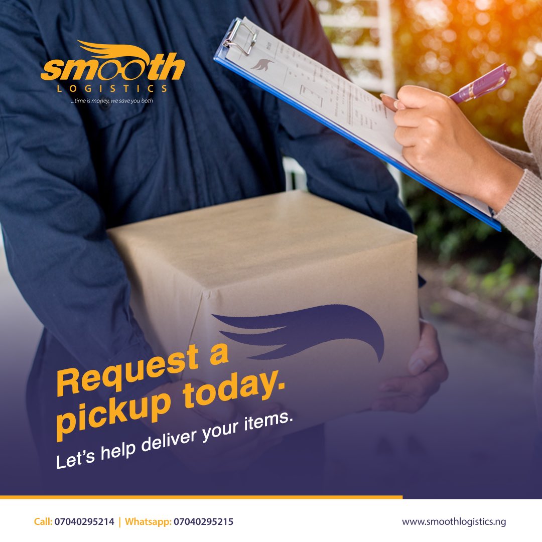 SmoothLogistics's tweet photo. Have you requested a pick up today?
Call us today to help deliver your items within Lagos.
#TuesdayThoughts #delivery #deliveryservice #smoothlogistics https://t.co/FYVkViaQj1