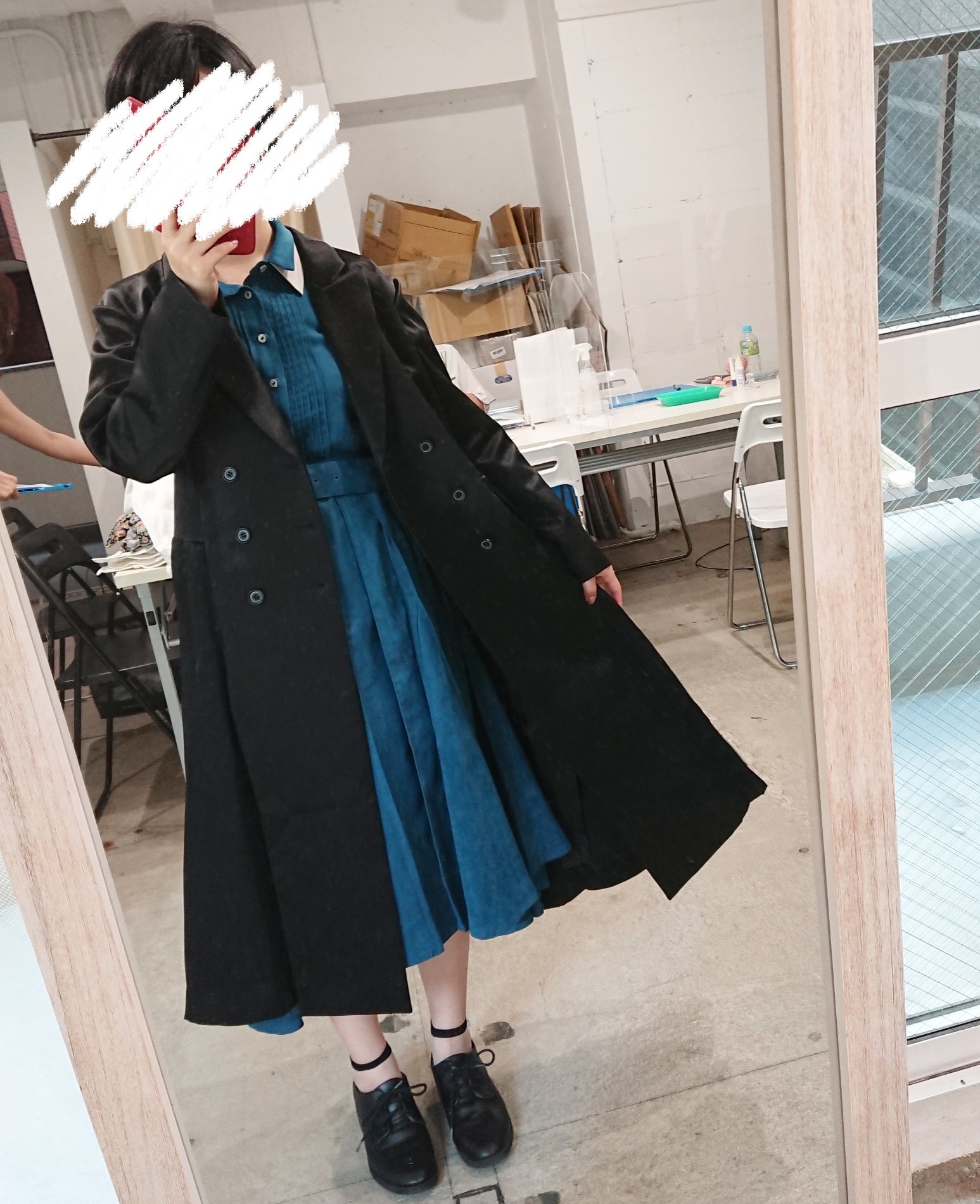 ha za ma はざま hazama 駆け巡る黒衣コート アセテートver.