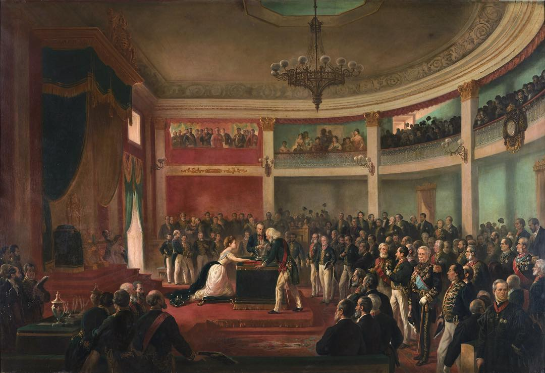 AcervoImperial's tweet photo. Juramento da Princesa Isabel como Regente do Estado e como Herdeira do Trono Brasileiro, por Victor Meirelles, 1875 https://t.co/Jg18jYnaSN