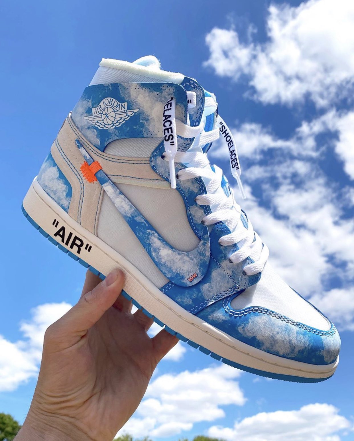 blue off white jordan 1 wallpaper