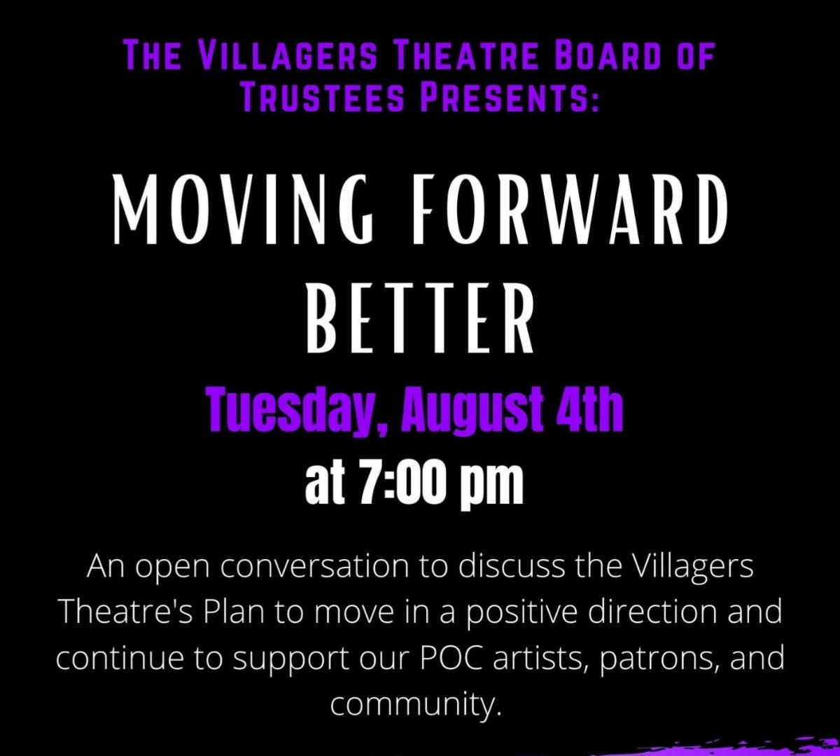 VillagersNJ's tweet photo. Move Forward Better happening at 7pm - Last chance to register and share what you think #BLM https://t.co/U4Nl1R7AjM https://t.co/J2x03syVKO