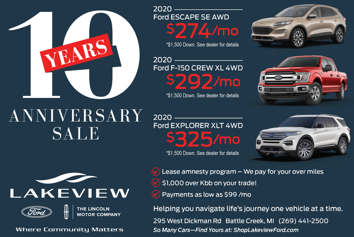 DriveLakeviewFL's tweet photo. Lakeview Ford-Lincoln is celebrating it's 10-year anniversary all-month long! Come visit us today to check out our inventory and sweet deals! https://t.co/GaZRgnDubv