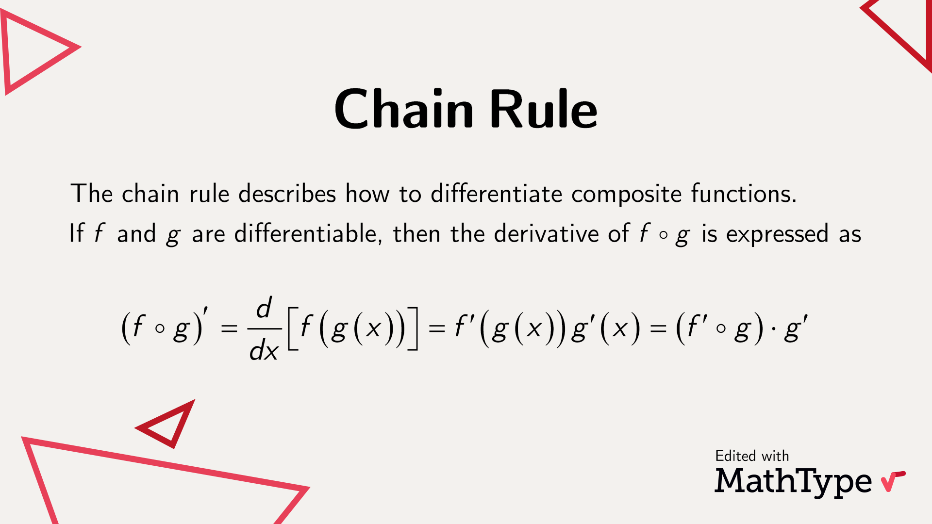 Chain Rule Derivative