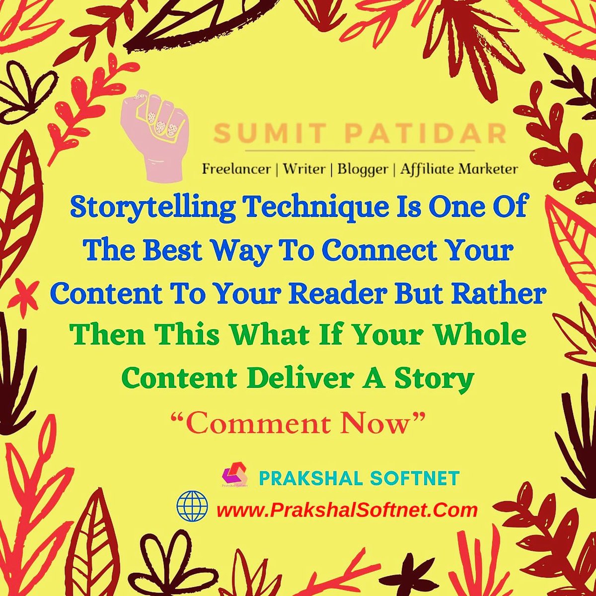 BloggerSumit's tweet image. #storytelling Is One Of The best Way To Connect Your Audience But It&apos;s Not The Only Way

#comment What Do You Think

#startwriting 
#contentwriters 
#contentwritersgroup 
#contentwriter 
#storywriting 
#storywriter 
#storywriters 
#storywriter✍ 
#writerscommunity