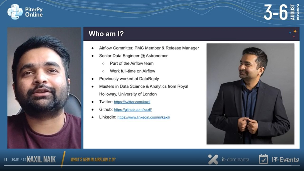 kaxil's tweet image. My Talk at @PiterPy has just begun !
Thank You #PiterPy organisers