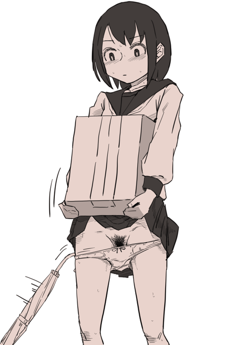 ハプニングがふたつ重なりパンチラを飛び超えた女の子。 