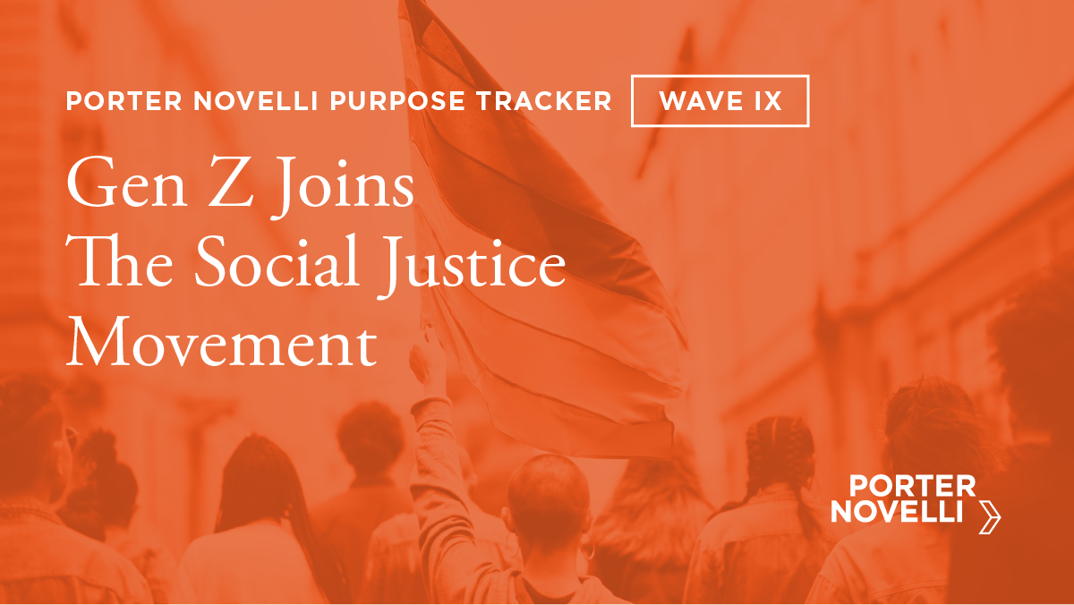 porternovelliNA's tweet photo. Each generation is defined by the events of their formative years. For #GenZ, that moment is now. In Wave IX of the Porter Novelli Purpose Tracker, we explore Gen Z's actions and perceptions regarding social justice today. 

For full insights, read on: https://t.co/o3PU6kc2VK. https://t.co/ukeP9Trgb3