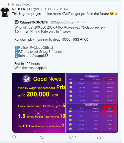 Xdapp(TRON/ETH) tweet media