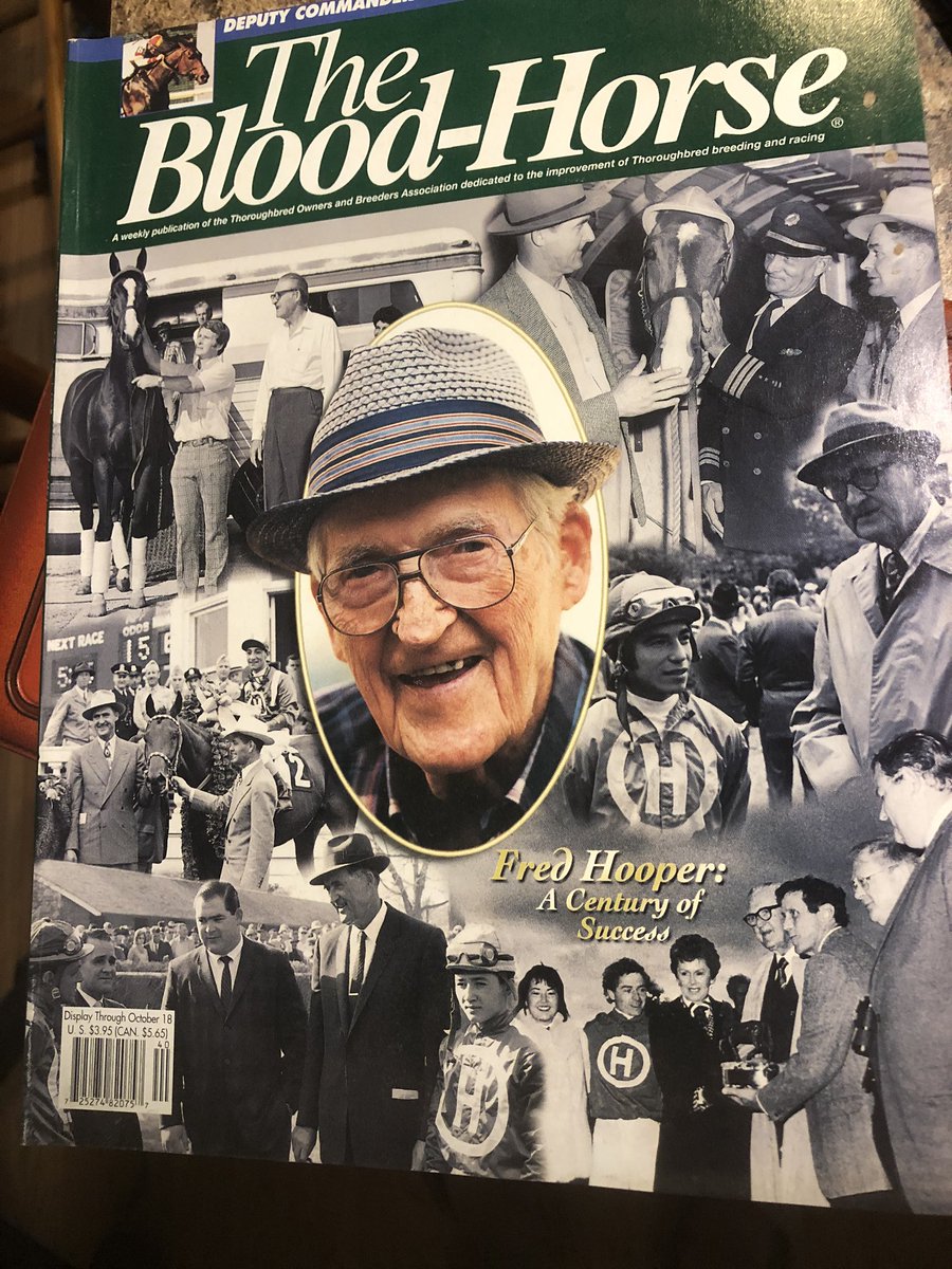 JackpotNick's tweet photo. Was anybody luckier in racing than #FredHooper? I mean, won the Derby with his very first horse Hoop Jr. https://t.co/OqvpYTFwaL