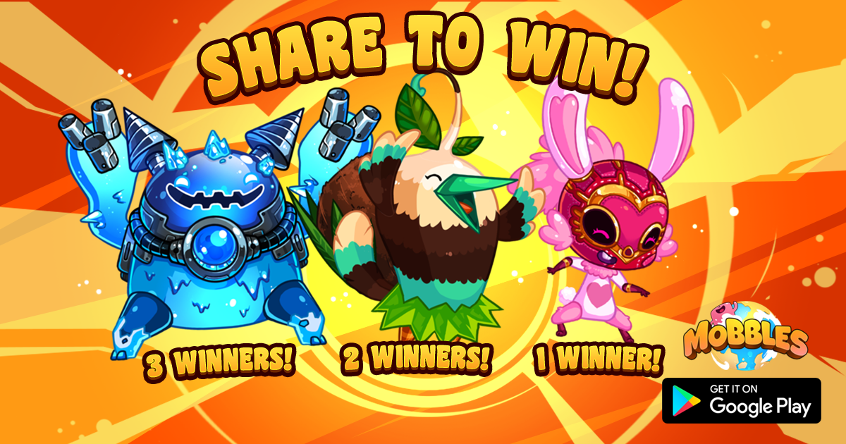 mobblesapp's tweet photo. Like and RT this post to get a chance to win one of those #Mobbles: Frizz, Koko and Kora. Winners will be picked in 24 hours!
Don't forget to add your username! Good luck! https://t.co/nTR66DTCtB