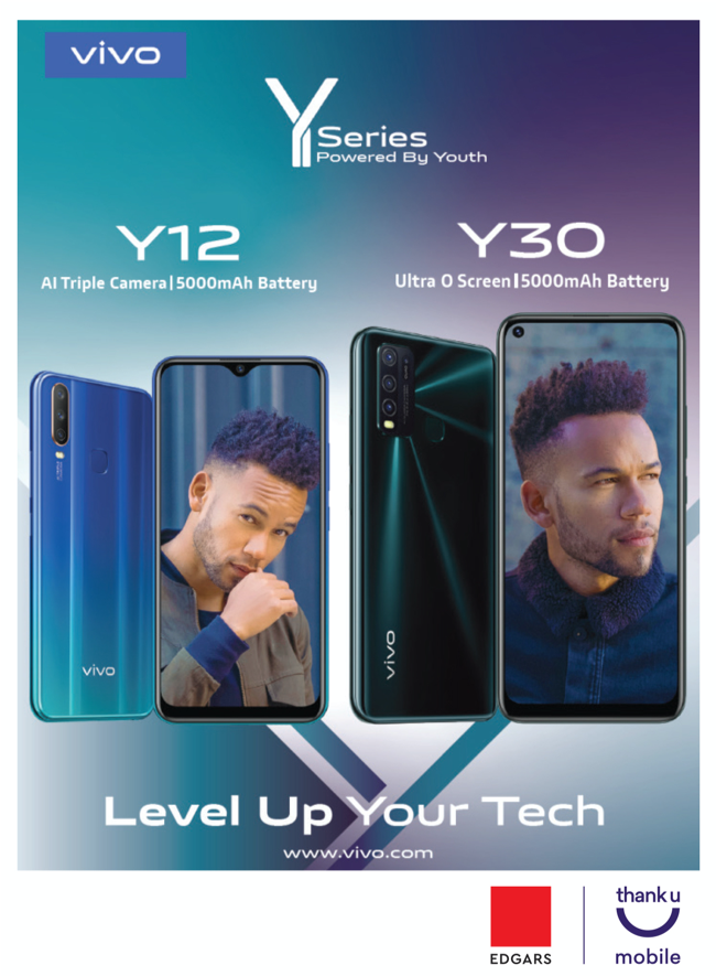 EdgarsTUMobile's tweet photo. Y Series Powered by Youth 

Level Up Your Tech and get the #Y30 AND the #Y12  at Edgars.

Get more battery size, more memory and more smart photography now.

#LevelUpYourTech...
#vivoSA https://t.co/Q6RMI2kLIj