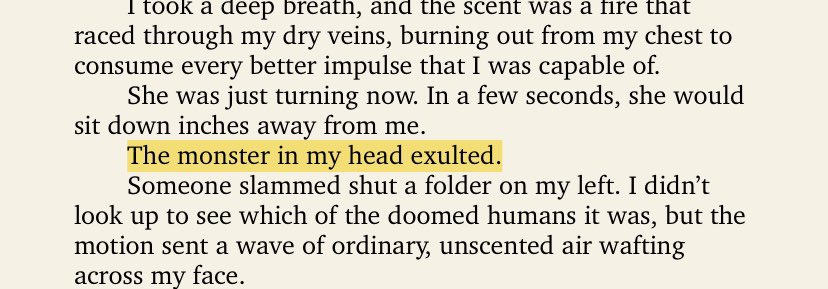 Edward talking about his ‘monster’ in the third person is giving me the worst flashbacks to 50 Shades and Anastasia’s ‘inner goddess,’ which is really, really ironic