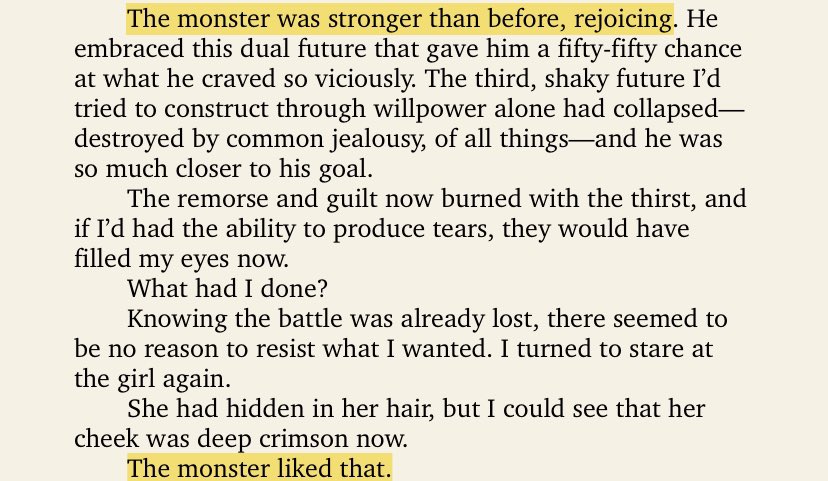 Edward talking about his ‘monster’ in the third person is giving me the worst flashbacks to 50 Shades and Anastasia’s ‘inner goddess,’ which is really, really ironic