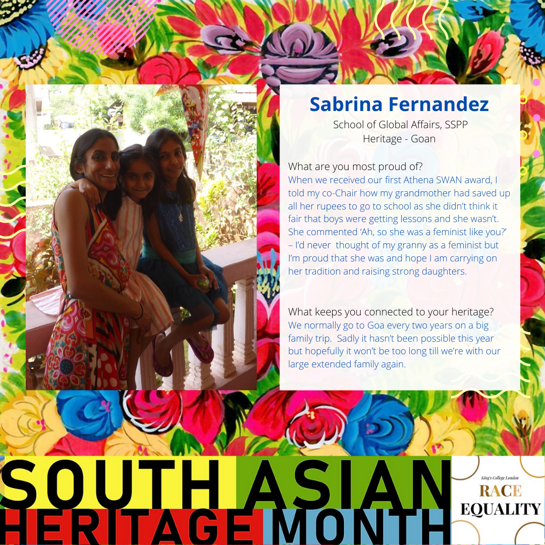 KCL Race Equality Network (@kcl_ren) on Twitter photo #SAHM Day 18
Today the amazing Sabrina Fernandez from <a href="/KingsSSPP/">King's Social Science & Public Policy</a> tells us a lovely story about how #Feminism runs in her family.
#SouthAsianHeritageMonth #Souhasianstories #SAHM Day 18
Today the amazing Sabrina Fernandez from <a href="/KingsSSPP/">King's Social Science & Public Policy</a> tells us a lovely story about how #Feminism runs in her family.
#SouthAsianHeritageMonth #Souhasianstories