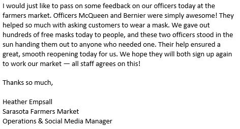 Sarasota Police Department tweet media