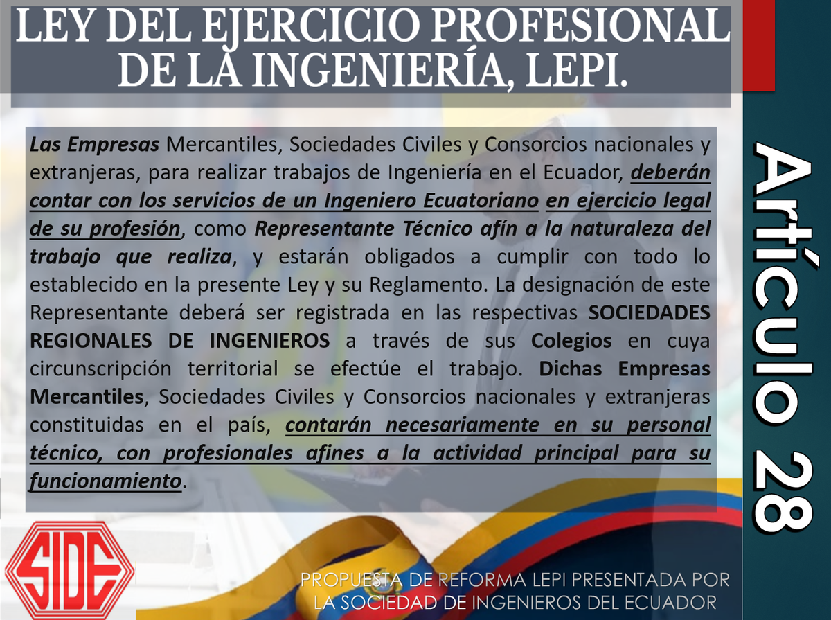 RECHAZAMOS EL INTRUISMO PROFESIONAL EN EMPRESAS PUBLICAS O PRIVADAS, LOS REPRESENTANTES TECNICOS DEBEN SER INGENIEROS LEGALMENTE TITULADOS. <a href="/CNT_EC/">CNT Ecuador</a> REG 7. ALERTA QUE EN CARGOS TECNICOS NO SE CUMPLE EL PERFIL NI LA TITULACION CORRESPONDIENTE. <a href="/cieeecuador/">CIEEE</a> <a href="/NacionalSide/">SIDE NACIONAL</a>