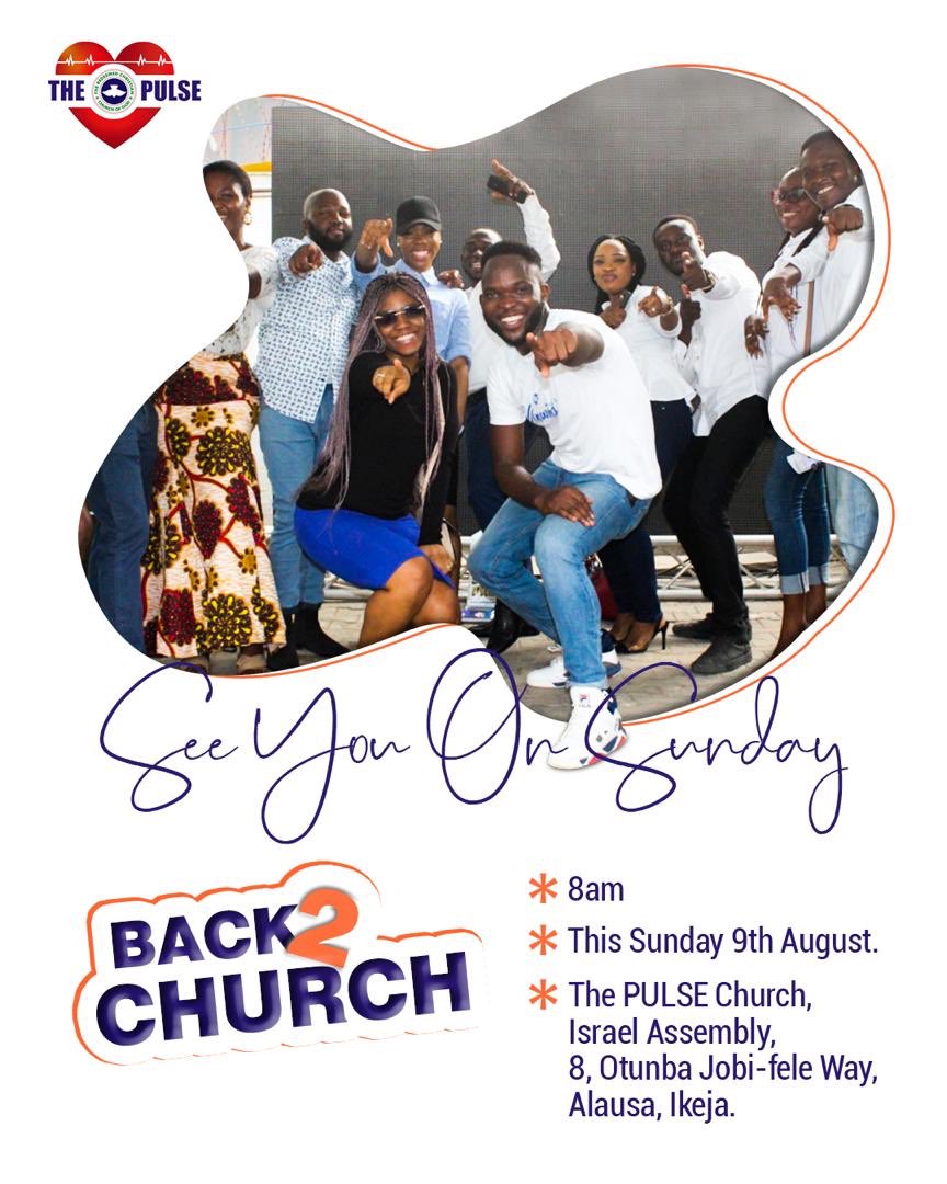 rccgthepulse's tweet photo. The wait is finally over! We are happy to announce that Church is finally opening on Sunday, 9th Of August!
See you there!
#rccg #pulsechurch #backtochurch #youthchurch https://t.co/oFwfBwD3rz