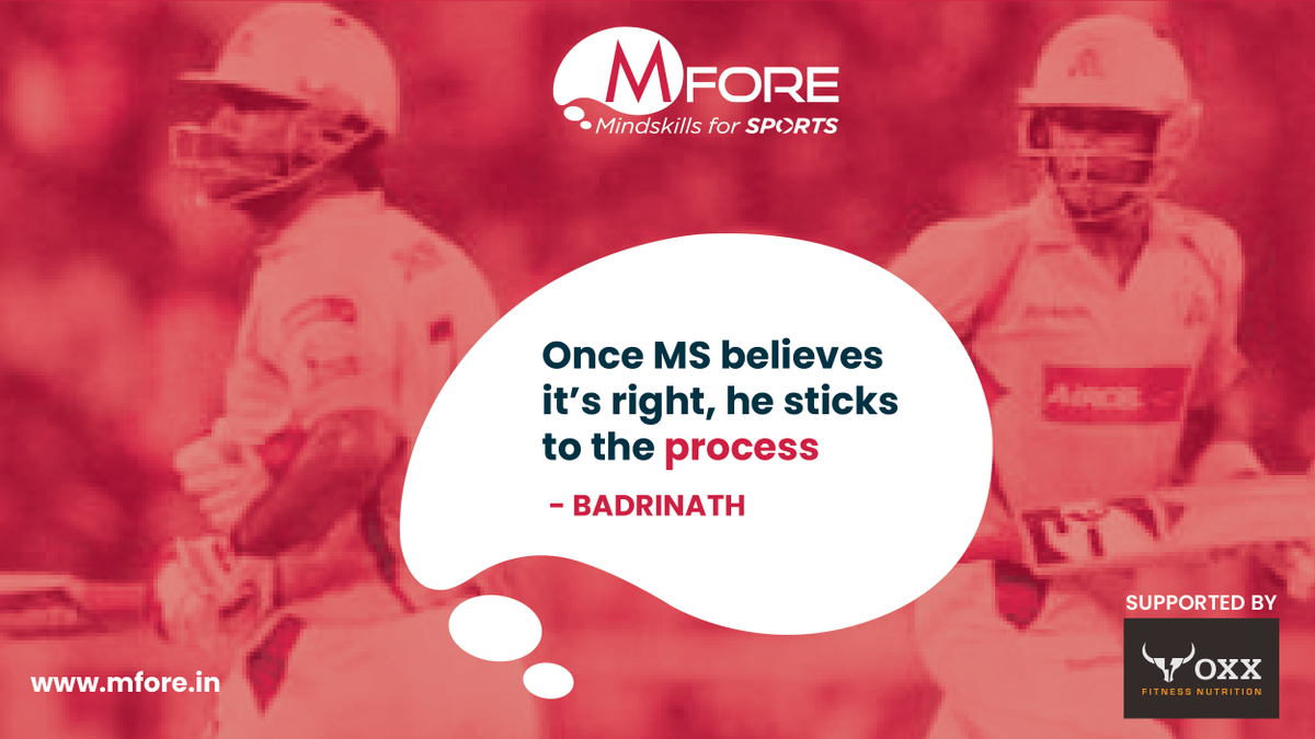 mforemindskills's tweet photo. Speaking about leadership and the power of belief
MFORE founder Badrinath shares his experience while playing with @msdhoni for @ChennaiIPL #leadership #mindset #belief #IPL2020 #mfore #mforemindskills https://t.co/ABTpYVEKZw