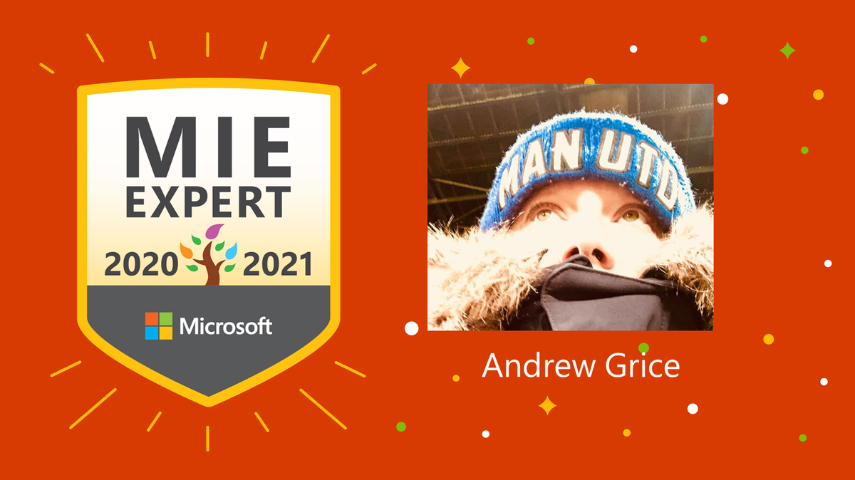 Andrew Grice (@andrewegrice) on Twitter photo A huge honour received from Microsoft, #MIEExpert <a href="/MSEducationUK/">Microsoft Education UK</a> @UCLanIO Next year, more inclusivive learning! A huge honour received from Microsoft, #MIEExpert <a href="/MSEducationUK/">Microsoft Education UK</a> @UCLanIO Next year, more inclusivive learning!