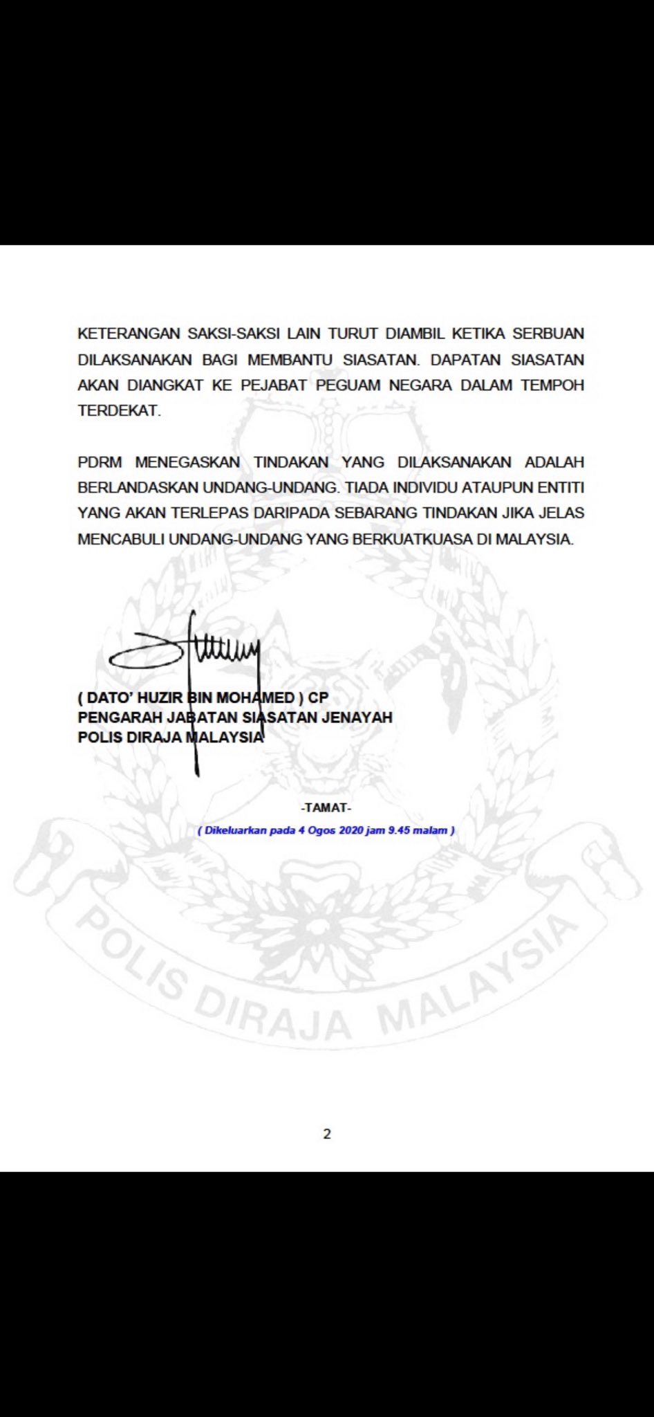 Melissa Goh On Twitter The Police Confirmed That Three Separate Raids Were Conducted At Al Jazeera Astro And Unifitv Premises Computers Seized To Be Analyzed Mcmc Cid Chief Huzir Mohamed Warned That