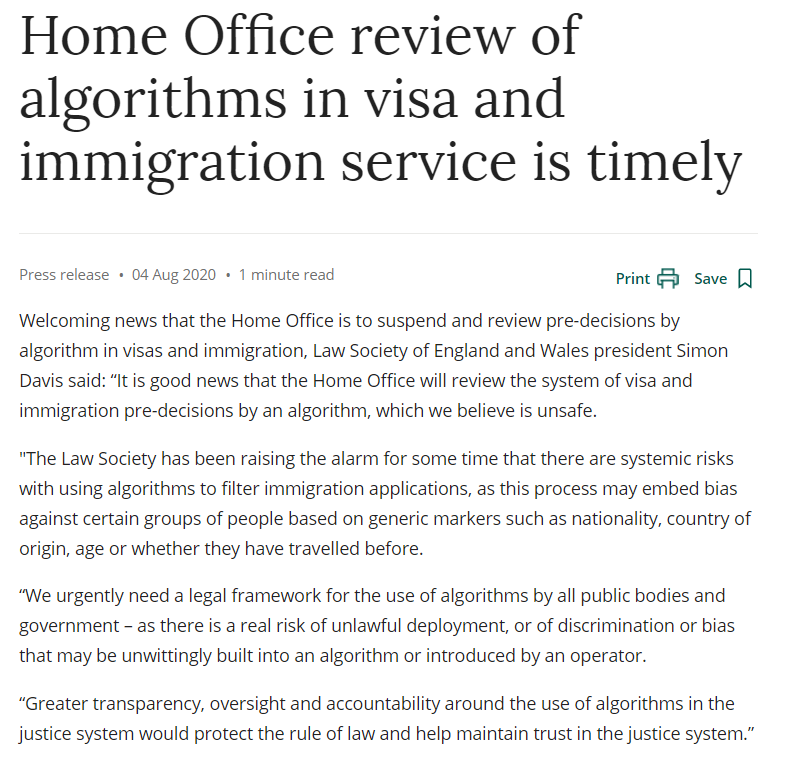 TheLawSociety's tweet photo. “Greater transparency, oversight and accountability around the use of algorithms in the justice system would protect the rule of law,” @LawSocPresident Simon Davis discusses the government's review of algorithms in visas and immigration #FairAlgorithms 👇
https://t.co/i2aoyPSCSM https://t.co/paB0i5F2EI