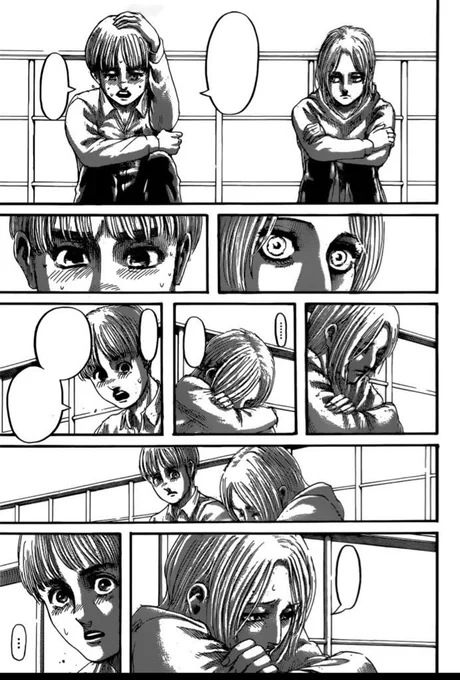 AoT 131 spoilers ⚠️

I ain't much for the ships in this series but man AruAni happening and this soft moment between them kind of got me like 