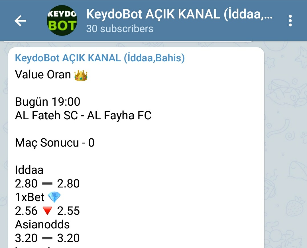 KeydoBot's tweet image. #iddaa #value #valuebet #bahis #bet #tips