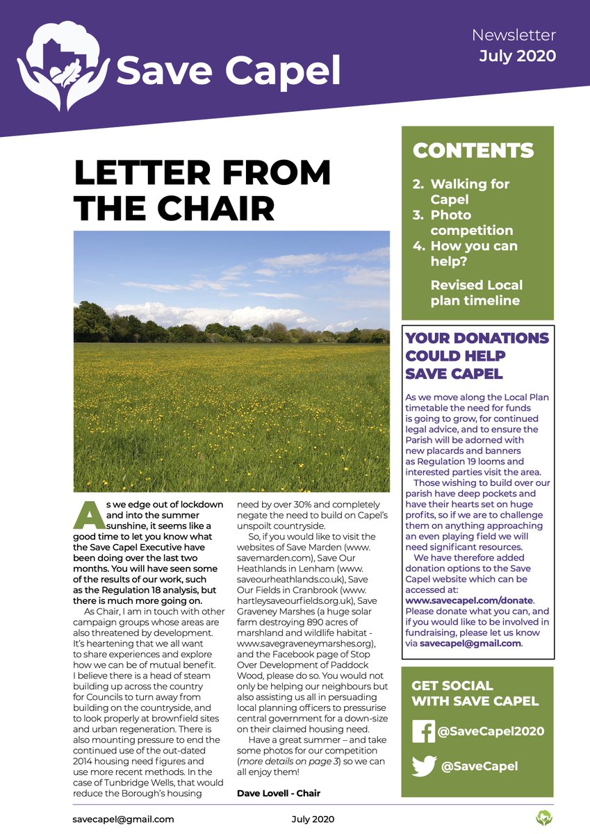 SaveCapel's tweet photo. Our latest newsletter is available to view and download on the Save Capel website. Get the latest updates from the campaign team plus find out how you can help us now our DONATIONS page is live
https://t.co/dvhKuzGWbU https://t.co/sLFXI2x6rh